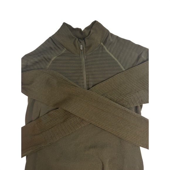 lululemon athletica Tops - Lululemon Half Zip Pullover Wool Blend  Forest Green Womens‎ 4